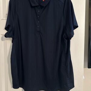 NWT- Puma Navy Boxy Short Sleeve Polo 5 Button